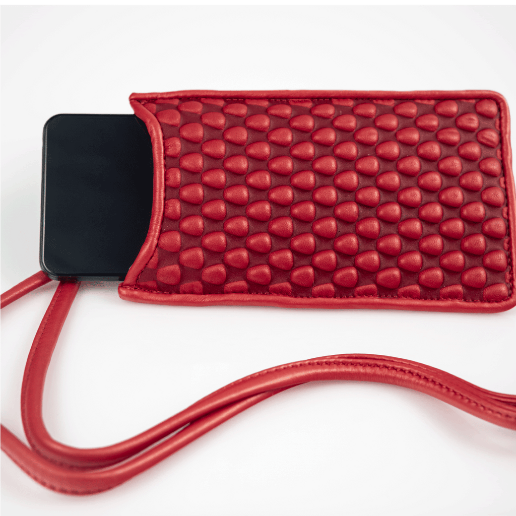 Spanish Nappa Leather Phone Cases With Leather String for easy use