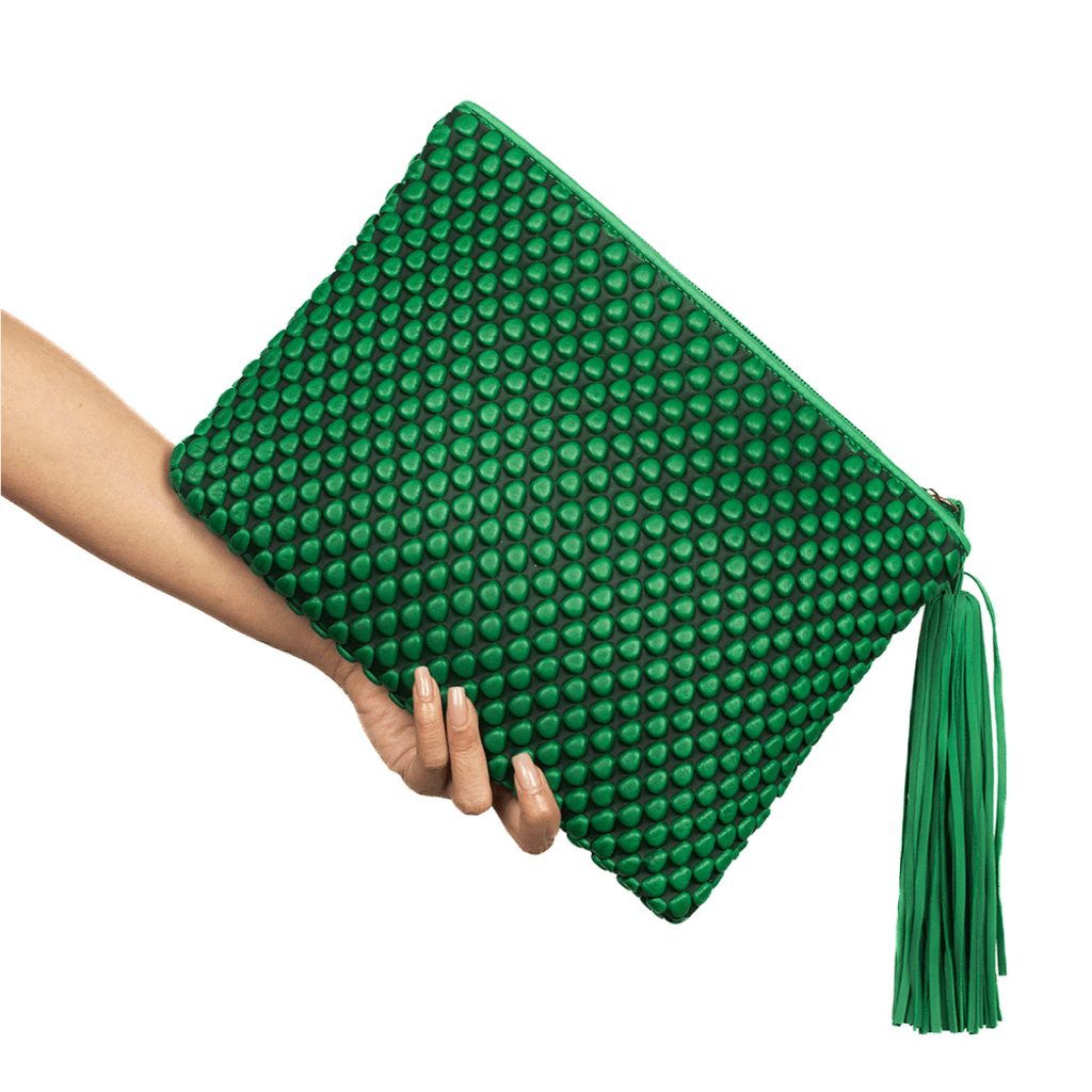 An envelope clutch which can double up as a stylish ipad sleeve made with Spanish Nappa Leather