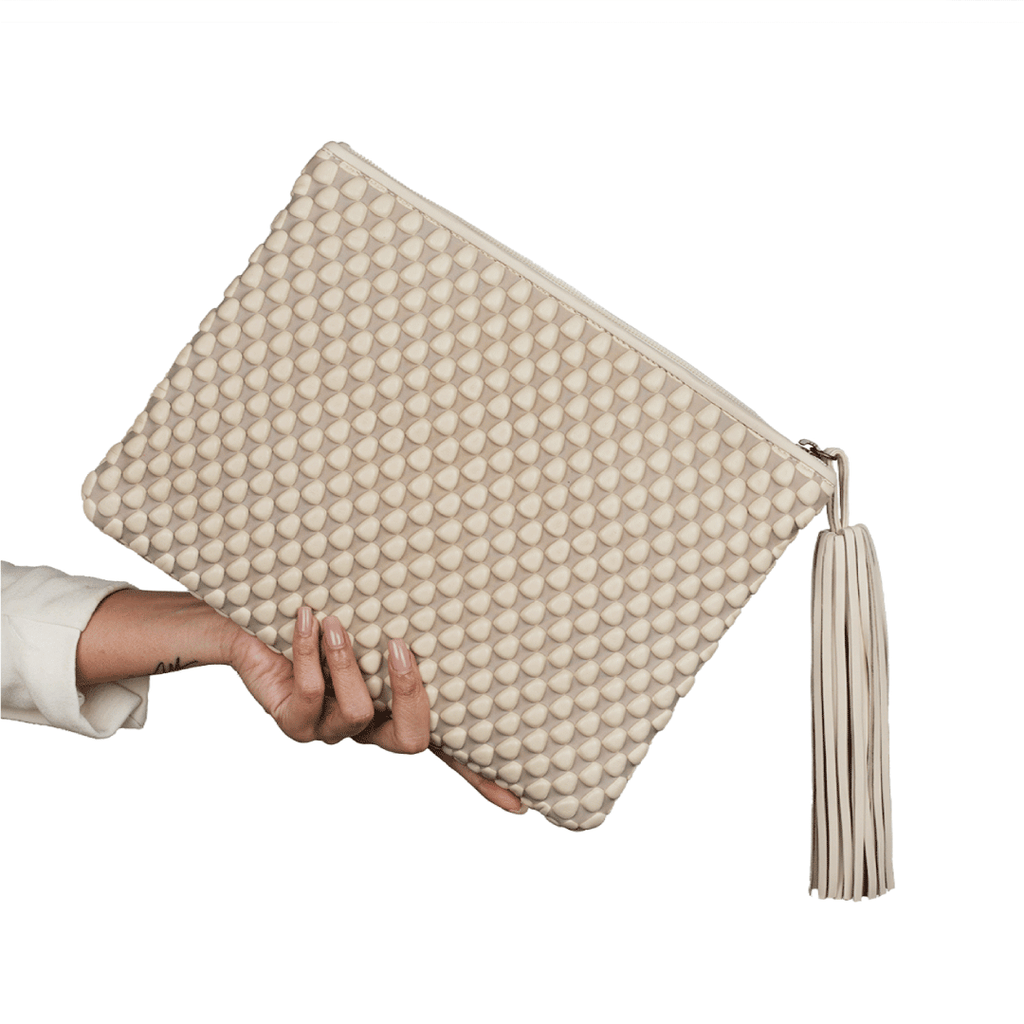 An envelope clutch which can double up as a stylish ipad sleeve made with Spanish Nappa Leather